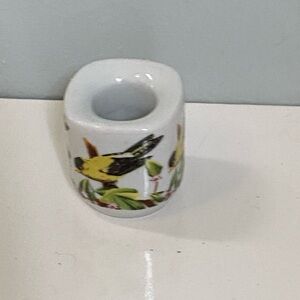 Yellow Bird vintage ceramic mini candle cigarette snuffer Funny Design W Germany